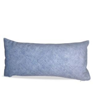 Almofada pequena azul com padrão